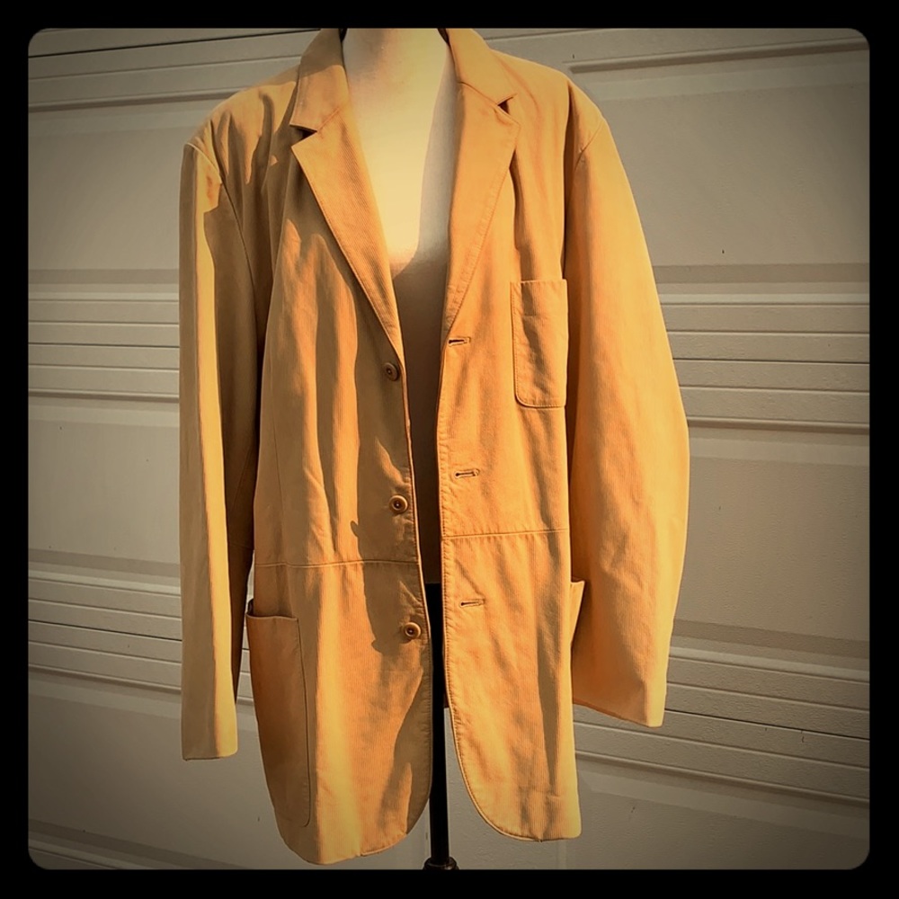 Tasso Elba 100% Leather Jacket Overcoat Peacoat